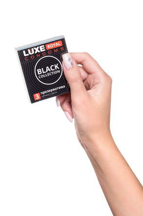 Черные презервативы LUXE Royal Black Collection - 3 шт. 