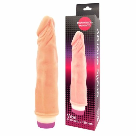 Вибратор Realistic Cock Vibe телесного цвета - 21 см. 