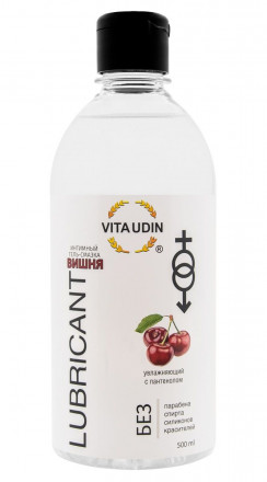 Интимный гель-смазка на водной основе VITA UDIN с ароматом вишни - 500 мл. 