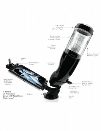 Автоматический мастурбатор-ротик с подсветкой Mega-Bator Mouth 