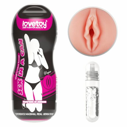 Телесный мастурбатор-вагина Sex In A Can Vagina Lotus Tunnel 