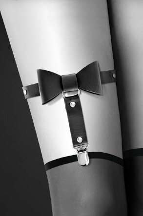Подвязка с черным бантиком GARTER WITH BOW 