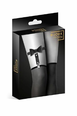Подвязка с черным бантиком GARTER WITH BOW 