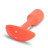 Оранжевая вибропробка для ношения B-vibe Snug Plug 1 - 10 см. 