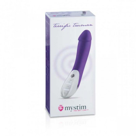 Фиолетовый вибратор Mystim Terrific Truman - 27 см. 