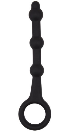 Черная анальная ёлочка Pleasure Piston - 17,5 см. 