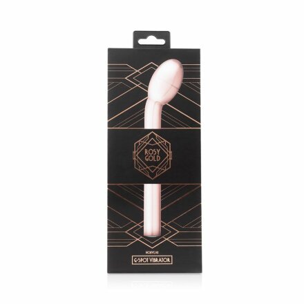Золотистый вибратор для G-стимуляции Rosy Gold G-spot Vibrator - 22 см. 
