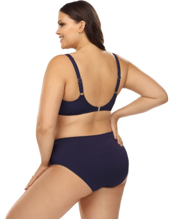 Темно-синий раздельный купальник plus size 
