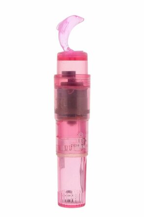 Розовая виброракета VIBE ALIVE DOLPHIN MINI MASSAGER 