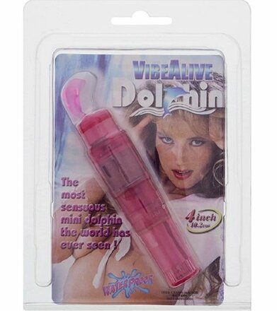 Розовая виброракета VIBE ALIVE DOLPHIN MINI MASSAGER 