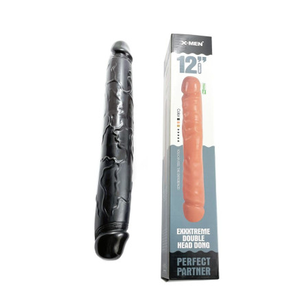 Черный двухсторонний фаллоимитатор Exxxtreme Double Head Dong - 41,3 см. 