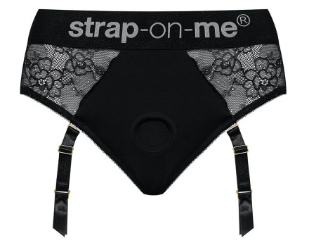 Черные трусики для насадок Diva Lingerie Harness - size M 