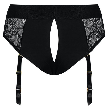 Черные трусики для насадок Diva Lingerie Harness - size M 