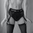 Черные трусики для насадок Diva Lingerie Harness - size M 