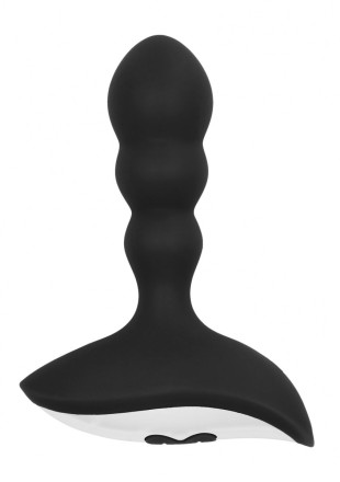 Черный массажер простаты с пультом N 78 Rechargeable Anal Stimulator - 12 см. 