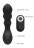 Черный массажер простаты с пультом N 78 Rechargeable Anal Stimulator - 12 см. 