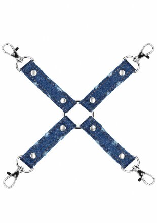 Крестообразный синий фиксатор для оков Roughend Denim Style 