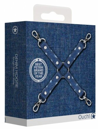 Крестообразный синий фиксатор для оков Roughend Denim Style 