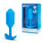 Голубая вибропробка для ношения B-vibe Snug Plug 3 - 12,4 см. 