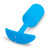 Голубая вибропробка для ношения B-vibe Snug Plug 3 - 12,4 см. 