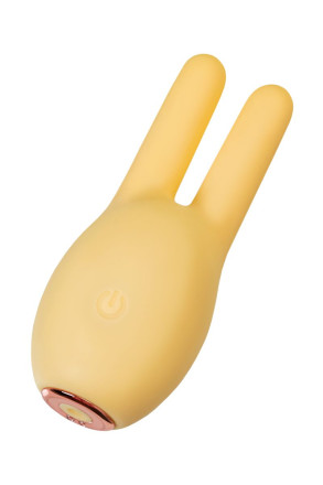 Желтый клиторальный стимулятор с ушками Mr. Bunny 