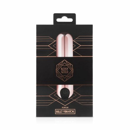 Золотистая вибропуля Rosy Gold Bullet Vibrator - 7,5 см. 
