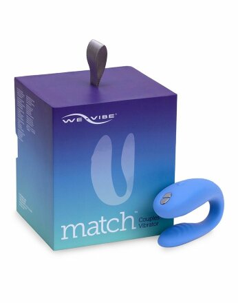 Голубой вибромассажер для пар We-Vibe Match 