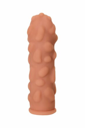 Телесная реалистичная насадка KOKOS Extreme Sleeve 11 с дополнительной стимуляцией - 12,7 см.  