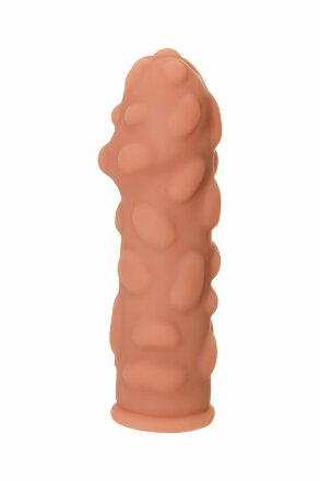 Телесная реалистичная насадка KOKOS Extreme Sleeve 11 с дополнительной стимуляцией - 12,7 см.  