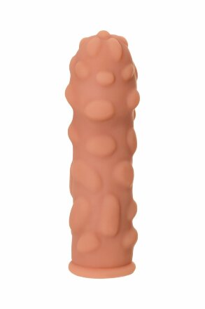 Телесная реалистичная насадка KOKOS Extreme Sleeve 11 с дополнительной стимуляцией - 12,7 см.  
