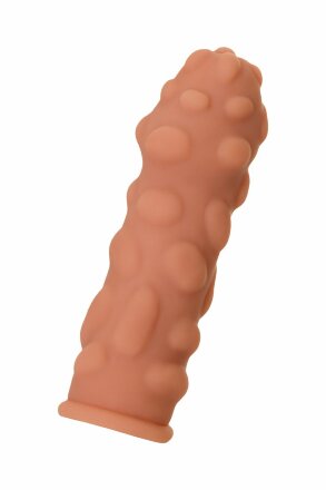 Телесная реалистичная насадка KOKOS Extreme Sleeve 11 с дополнительной стимуляцией - 12,7 см.  