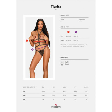 Леопардовый комплект Tigrita с открытым декольте 