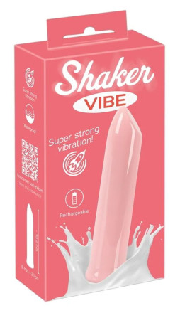 Розовая вибропуля Shaker Vibe - 10,2 см. 