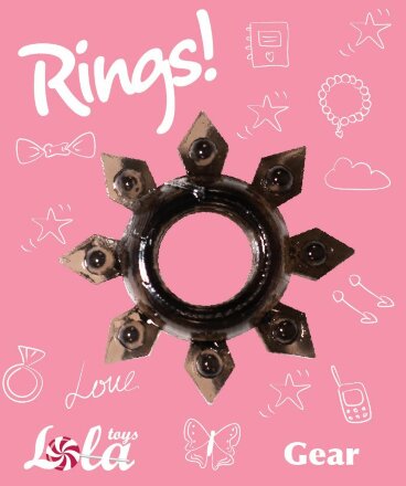 Чёрное эрекционное кольцо Rings Gear 