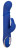 Синий вибратор-кролик с нагревом The Heated Silicone Thrusting G Rabbit - 21,5 см. 