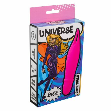 Розовый мини-вибратор Universe Gentle Thorn 