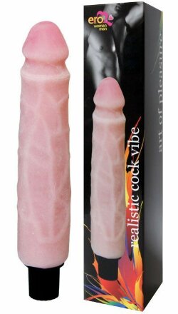 Вибратор Realistic Cock Vibe телесного цвета - 25,5 см. 