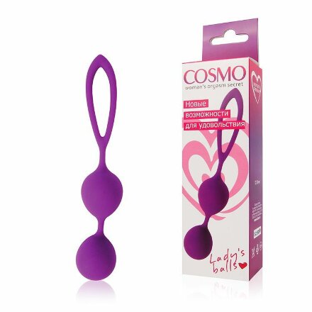 Фиолетовые двойные вагинальные шарики Cosmo 