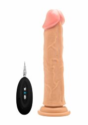 Телесный вибратор-реалистик Vibrating Realistic Cock 9&quot; - 23,5 см.