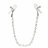 Зажимы на соски с серебристой цепочкой и кристаллами Crystal Chain Nipple Clamps 