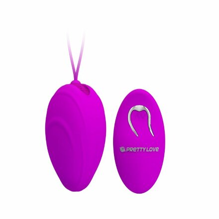 Лиловое виброяйцо Hyper EGG с пультом ДУ и силиконовой оболочкой 