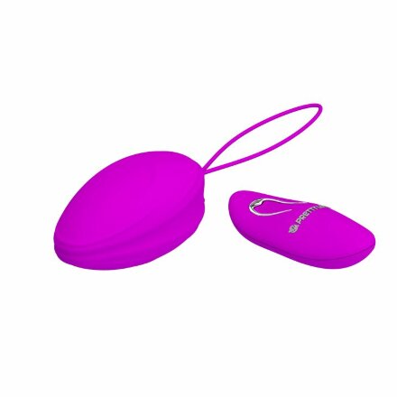 Лиловое виброяйцо Hyper EGG с пультом ДУ и силиконовой оболочкой 