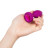 Ярко-розовая анальная вибровтулка с кристаллом Vibrating Jewel Plug S/M - 10 см. 