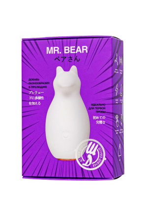 Белый клиторальный стимулятор Mr. Bear 