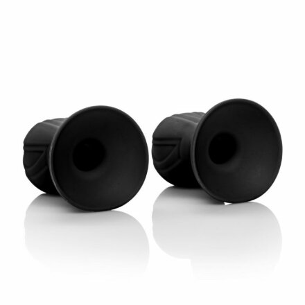 Чёрные насадки-присоски на соски Nipple Play Silicone Pro Nipple Suckers 