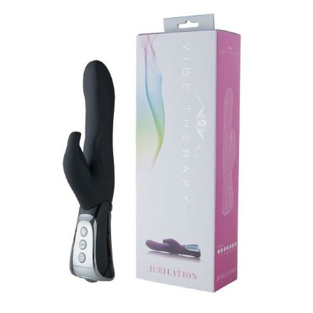 Чёрный вибратор VIBE THERAPY JUBILATION  - 23 см. 