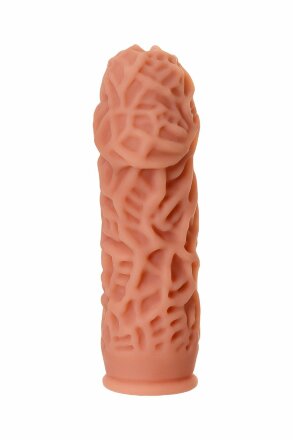 Телесная реалистичная насадка KOKOS Extreme Sleeve 12 с дополнительной стимуляцией - 12,7 см. 