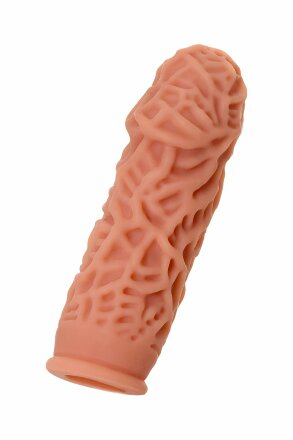 Телесная реалистичная насадка KOKOS Extreme Sleeve 12 с дополнительной стимуляцией - 12,7 см. 
