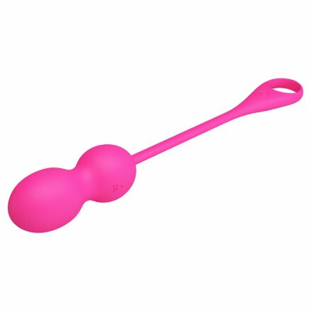 Розовые вагинальные шарики Elvira с управлением через смартфон 