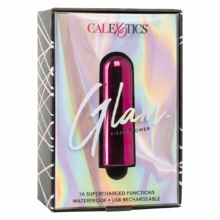 Ярко-розовая перезаряжаемая вибропуля Glam 